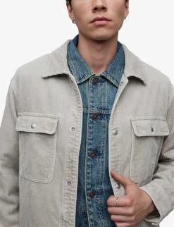 AllSaints Castleford Spread-collar Relaxed-fit Recycled-cotton Corduroy Shirt 11 AllSaints Castleford Spread-collar Relaxed-fit Recycled-cotton Corduroy Shirt -Metro Style Shop R04134479 FROSTEDTAUPE ALT04