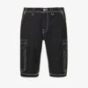True Religion Big-T Logo-embroidered Cotton Shorts -Metro Style Shop R04134914 JETBLACK M