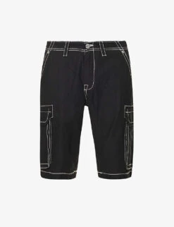 True Religion Big-T Logo-embroidered Cotton Shorts