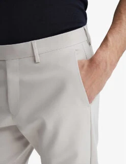 Reiss Eastbury Slim-fit Mid-rise Stretch-cotton Chinos -Metro Style Shop R04135025 STONE ALT04