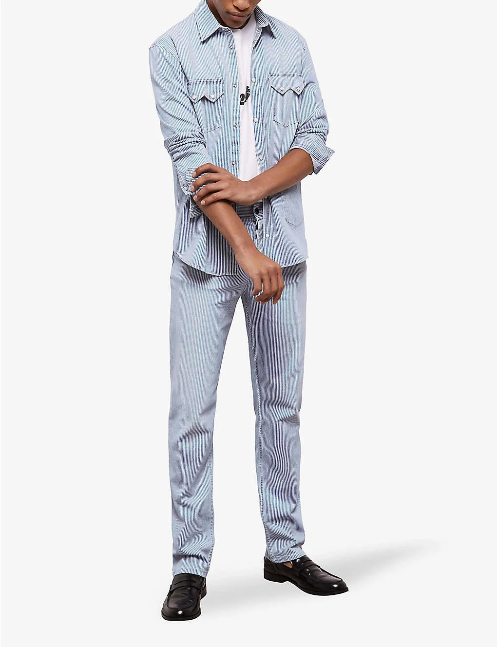 THE KOOPLES Stripe-print Slim-fit Jeans 4 THE KOOPLES Stripe-print Slim-fit Jeans - Image 2