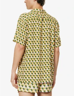 Zagnoli Graphic-print Relaxed-fit Woven Shirt -Metro Style Shop R04138013 GREENBUBBLEGUM ALT03