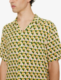 Zagnoli Graphic-print Relaxed-fit Woven Shirt -Metro Style Shop R04138013 GREENBUBBLEGUM ALT04