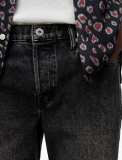 AllSaints Curtis Regular-fit Straight-leg Jeans -Metro Style Shop R04141897 WASHEDBLACK ALT04