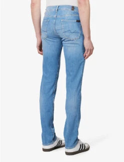 7 For All Mankind Paxtyn Mid-rise Tapered-leg Stretch-denim Jeans 12 7 For All Mankind Paxtyn Mid-rise Tapered-leg Stretch-denim Jeans -Metro Style Shop R04145115 LIGHTBLUE ALT03