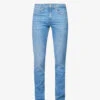 7 For All Mankind Paxtyn Mid-rise Tapered-leg Stretch-denim Jeans -Metro Style Shop R04145115 LIGHTBLUE M