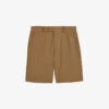 Ted Baker Cleeves Straight-leg Cotton And Linen Shorts -Metro Style Shop R04145325 STONE M