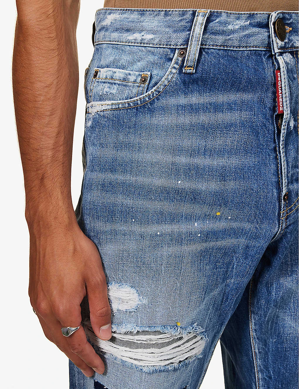 DSQUARED2 Roadie Distressed Wide-leg Jeans 7 DSQUARED2 Roadie Distressed Wide-leg Jeans - Image 5