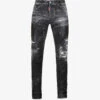 DSQUARED2 Cool Guy Distressed Tapered-leg Mid-rise Stretch-denim Jeans