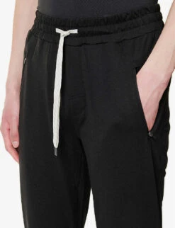 Vuori Ponto Brand-patch Stretch Recycled-polyester Jogging Bottoms -Metro Style Shop R04146300 BLACKHEATHER ALT04