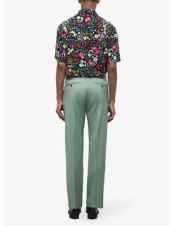 THE KOOPLES Slim-fit Straight-leg Wool Trousers -Metro Style Shop R04147341 GRN01 ALT03