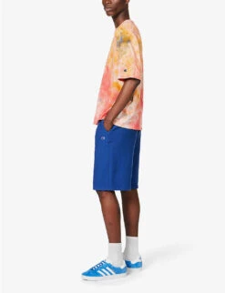 Champion Logo-appliqué Raw-hem Cotton-blend Shorts -Metro Style Shop R04147780 BWB ALT01