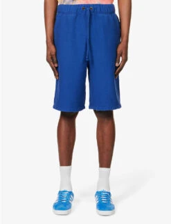 Champion Logo-appliqué Raw-hem Cotton-blend Shorts -Metro Style Shop R04147780 BWB ALT02