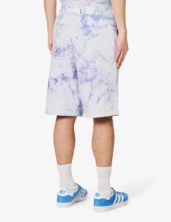 Champion Tie-dye Brand-appliqué Cotton-blend Bermuda Shorts -Metro Style Shop R04147797 RAWVIOLET ALT03