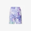 Champion Tie-dye Brand-appliqué Cotton-blend Bermuda Shorts -Metro Style Shop R04147797 RAWVIOLET M
