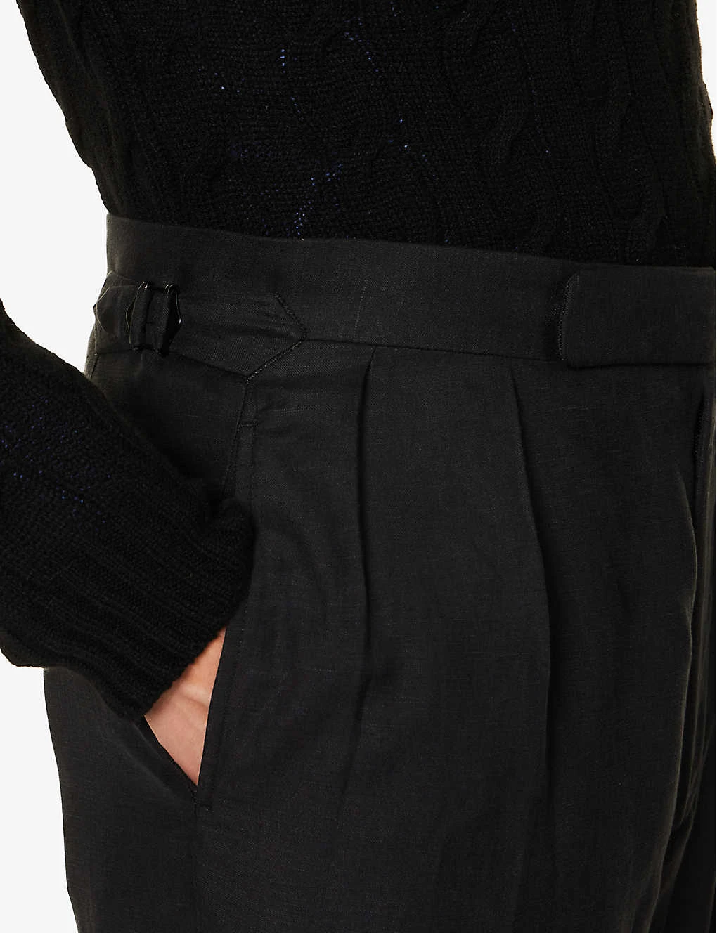 Straight-leg Slim-fit Silk And Linen-blend Trousers 7 Straight-leg Slim-fit Silk And Linen-blend Trousers - Image 5