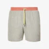 PAUL SMITH Colour-blocked Drawstring-waistband Towelling Shorts -Metro Style Shop R04148054 EMERALDGREEN M