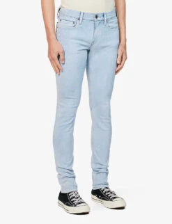 Paige Croft Faded-wash Skinny-fit Stretch-woven Jeans -Metro Style Shop R04148193 WOODFILL ALT02