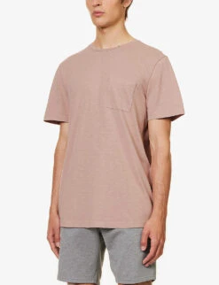 Paige Kenneth Patch-pocket Cotton-jersey T-shirt -Metro Style Shop R04148202 TWILIGHTHAZE ALT02