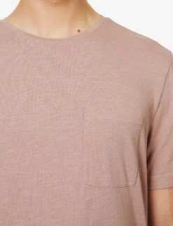 Paige Kenneth Patch-pocket Cotton-jersey T-shirt -Metro Style Shop R04148202 TWILIGHTHAZE ALT04