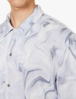 Paige Landon Short-sleeved Regular-fit Woven Shirt 11 Paige Landon Short-sleeved Regular-fit Woven Shirt -Metro Style Shop R04148206 OCEANWAVEMULTI ALT04