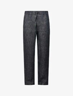 Full Length Regular-fit Straight-leg Linen Trousers