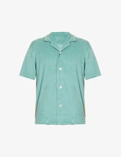 PAUL SMITH Towel Stripe Camp-collar Regular-fit Cotton-blend Shirt