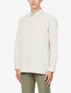 Norse Projects Ulrik Eco-dye Regular-fit Cotton-canvas Shirt -Metro Style Shop R04148530 HIBISCUSDYE ALT02