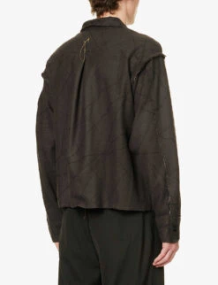 Protection Loose-stitch Regular-fit Wool Overshirt -Metro Style Shop R04148563 IRON ALT03