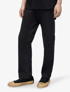 AllSaints Koto Verne Sim-fit Stretch-cotton Chino Trousers -Metro Style Shop R04149425 KOTOBLACK ALT02