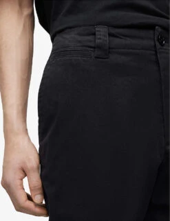 AllSaints Koto Verne Sim-fit Stretch-cotton Chino Trousers -Metro Style Shop R04149425 KOTOBLACK ALT04