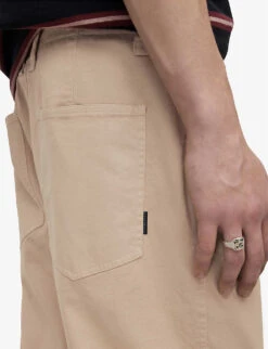 AllSaints Verne Slim-fit Mid-rise Stretch-cotton Trousers -Metro Style Shop R04149426 FAWNBEIGE ALT04