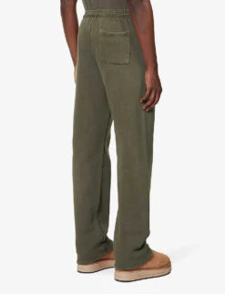 Straight-leg Organic Cotton-jersey Jogging Bottoms 10 Straight-leg Organic Cotton-jersey Jogging Bottoms -Metro Style Shop R04149471 BRUNETTE ALT03
