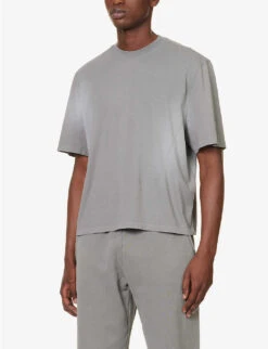 Faded-wash Boxy-fit Organic Cotton-jersey T-shirt -Metro Style Shop R04149477 RHINO ALT02