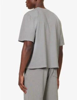 Faded-wash Boxy-fit Organic Cotton-jersey T-shirt -Metro Style Shop R04149477 RHINO ALT03