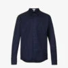 Loewe Anagram-embroidered Regular-fit Cotton-poplin Shirt 1 Loewe Anagram-embroidered Regular-fit Cotton-poplin Shirt -Metro Style Shop R04149846 MIDNIGHTBLUE M