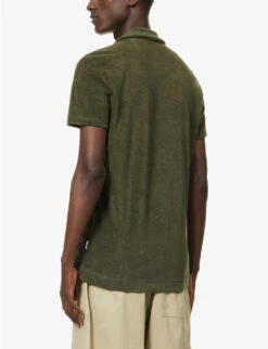 ORLEBAR BROWN Regular-fit Cotton-towelling Polo Shirt 10 ORLEBAR BROWN Regular-fit Cotton-towelling Polo Shirt -Metro Style Shop R04150092 PALM ALT03