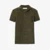 ORLEBAR BROWN Regular-fit Cotton-towelling Polo Shirt -Metro Style Shop R04150092 PALM M