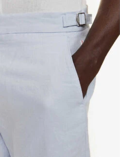 ORLEBAR BROWN Norwich Regular-fit Linen Shorts 11 ORLEBAR BROWN Norwich Regular-fit Linen Shorts -Metro Style Shop R04150096 LIGHTISLANDSKY ALT04