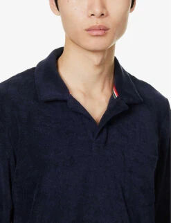 ORLEBAR BROWN Terry Cotton-towelling Polo Shirt -Metro Style Shop R04150137 NIGHTIRIS ALT04