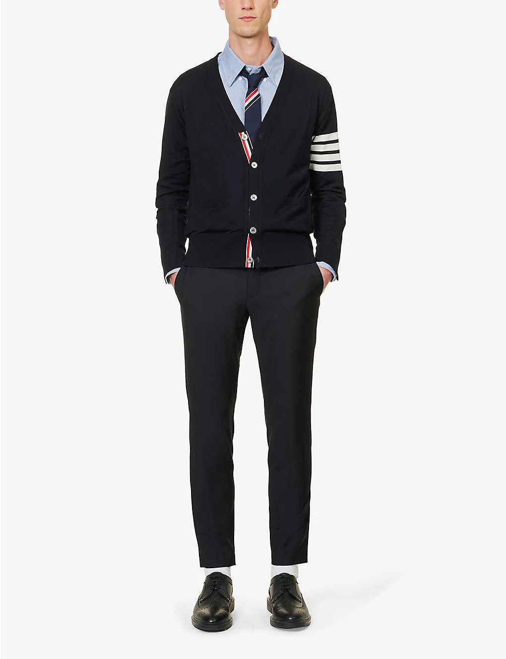 Four-bar Brand-patch Regular-fit Cotton Shirt 4 Four-bar Brand-patch Regular-fit Cotton Shirt - Image 2