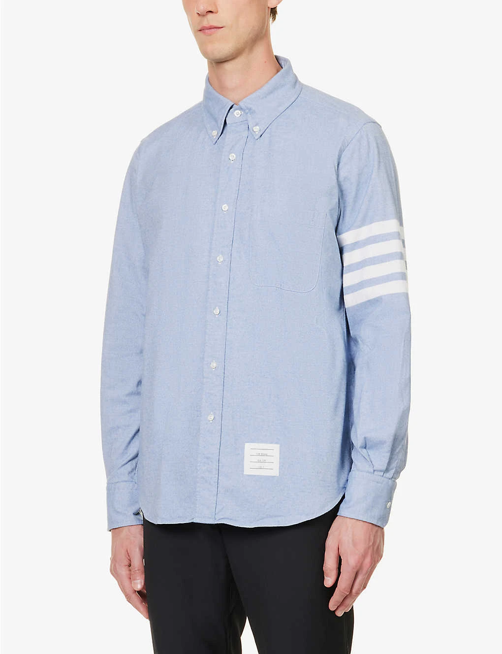 Four-bar Brand-patch Regular-fit Cotton Shirt 5 Four-bar Brand-patch Regular-fit Cotton Shirt - Image 3