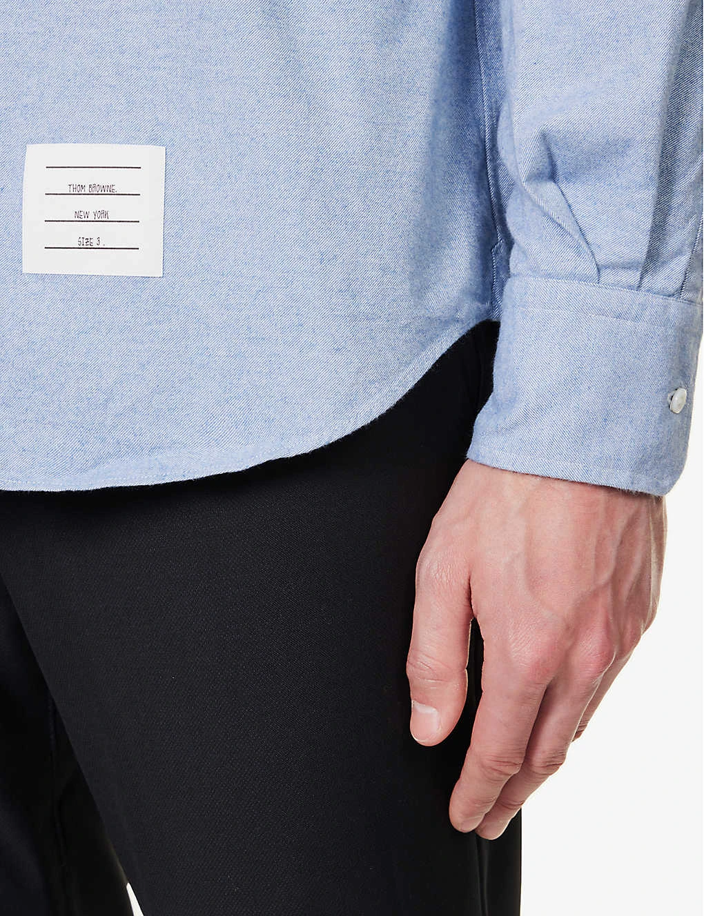 Four-bar Brand-patch Regular-fit Cotton Shirt 8 Four-bar Brand-patch Regular-fit Cotton Shirt - Image 6