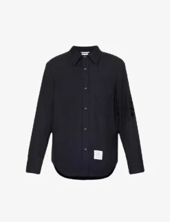 Brand-patch Relaxed-fit Wool Overshirt