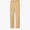 Straight-leg Regular-fit Cotton-corduroy Trousers -Metro Style Shop R04152293 KHAKI M