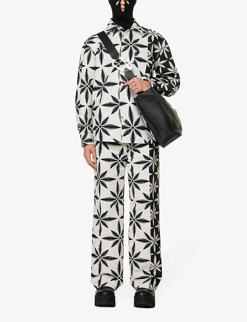 Incision Jacquard-print Boxy-fit Cotton-blend Shirt 4 Incision Jacquard-print Boxy-fit Cotton-blend Shirt - Image 2