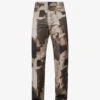 Burn Printed Brand-embroidered Straight-leg Cotton Trousers -Metro Style Shop R04152310 BURNPRINT M