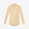 Alexander McQueen Harness Pleated-cuffs Slim-fit Cotton-poplin Shirt -Metro Style Shop R04153541 BEIGE M