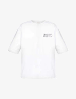 Alexander McQueen Logo-print Relaxed-fit Cotton-jersey T-shirt