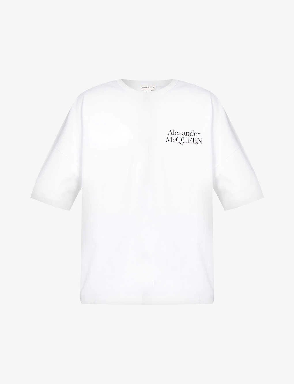 Alexander McQueen Logo-print Relaxed-fit Cotton-jersey T-shirt 3 Alexander McQueen Logo-print Relaxed-fit Cotton-jersey T-shirt